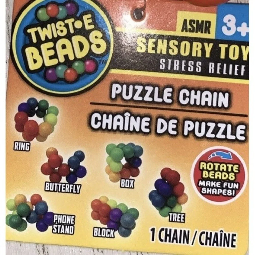 Twist-E-Beads -‎ Sensory Toy - Puzzle Chain - 1 Chain (Loop) - Fidget Toy